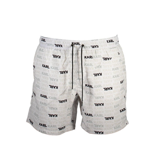 Karl Lagerfeld White Polyester Men's Swim Trunks 1728,67403481248,Cargo - Shorts - Clothing,Clothing,Karl Lagerfeld,Men,New with tags,S,Shorts - Clothing,White