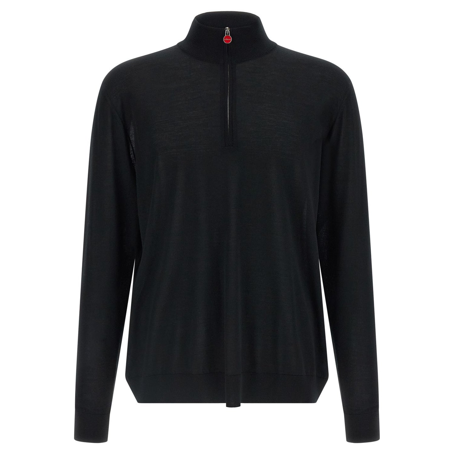 Kiton Black Wool Cardigan