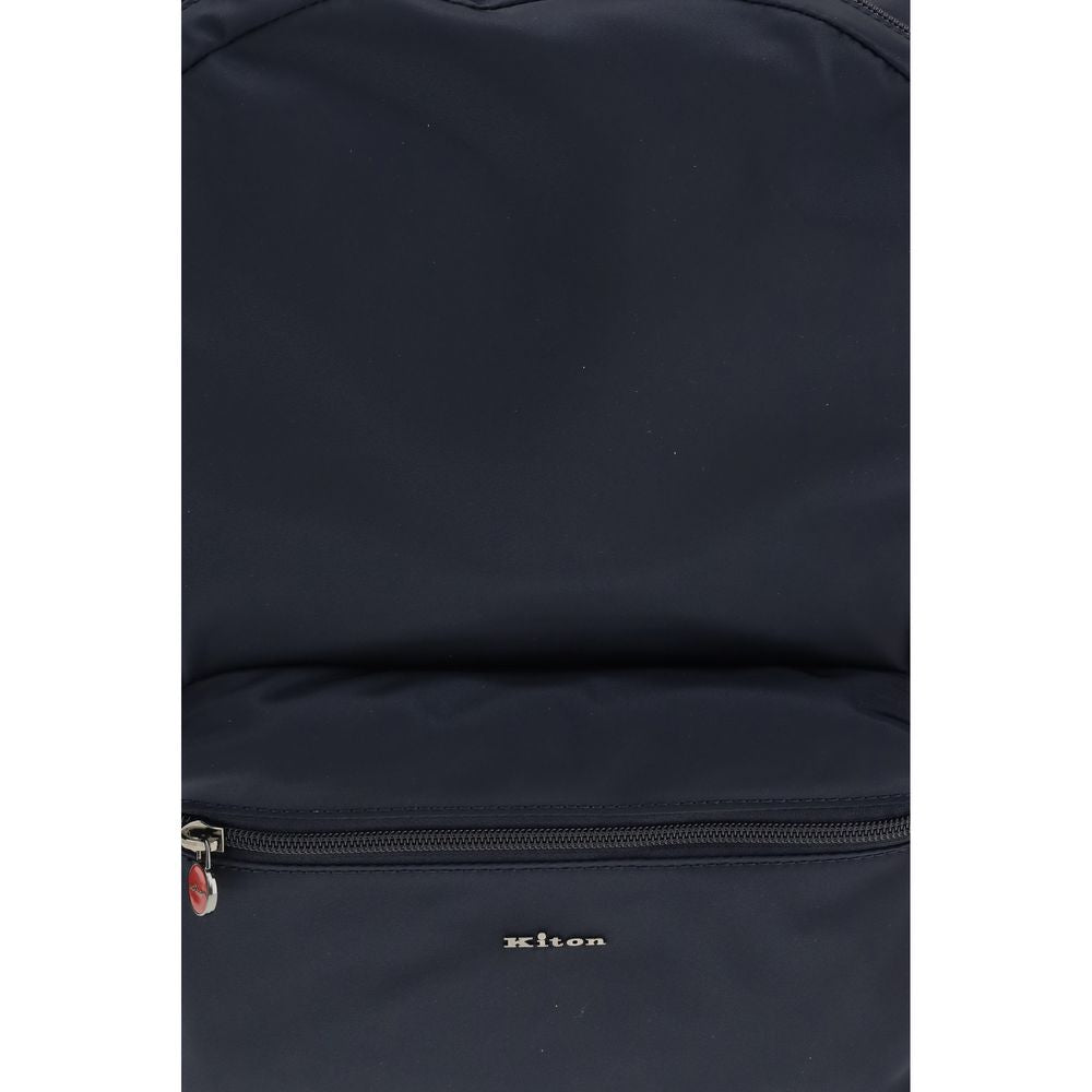 Kiton Blue Nylon Backpack 1728,72470364320,Backpacks - Bags,Bags,Blue,Kiton,Men,New with tags