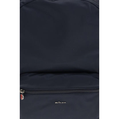 Kiton Blue Nylon Backpack 1728,72470364320,Backpacks - Bags,Bags,Blue,Kiton,Men,New with tags