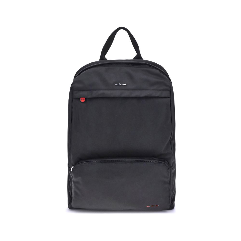 Front view with bag zipped and handles upright.