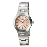 CASIO COLLECTION Mod. LADY DATE - ANTIQUE PINK wristwatch with stainless steel strap, 25 mm case, mineral dial, water resistant 3 ATM.