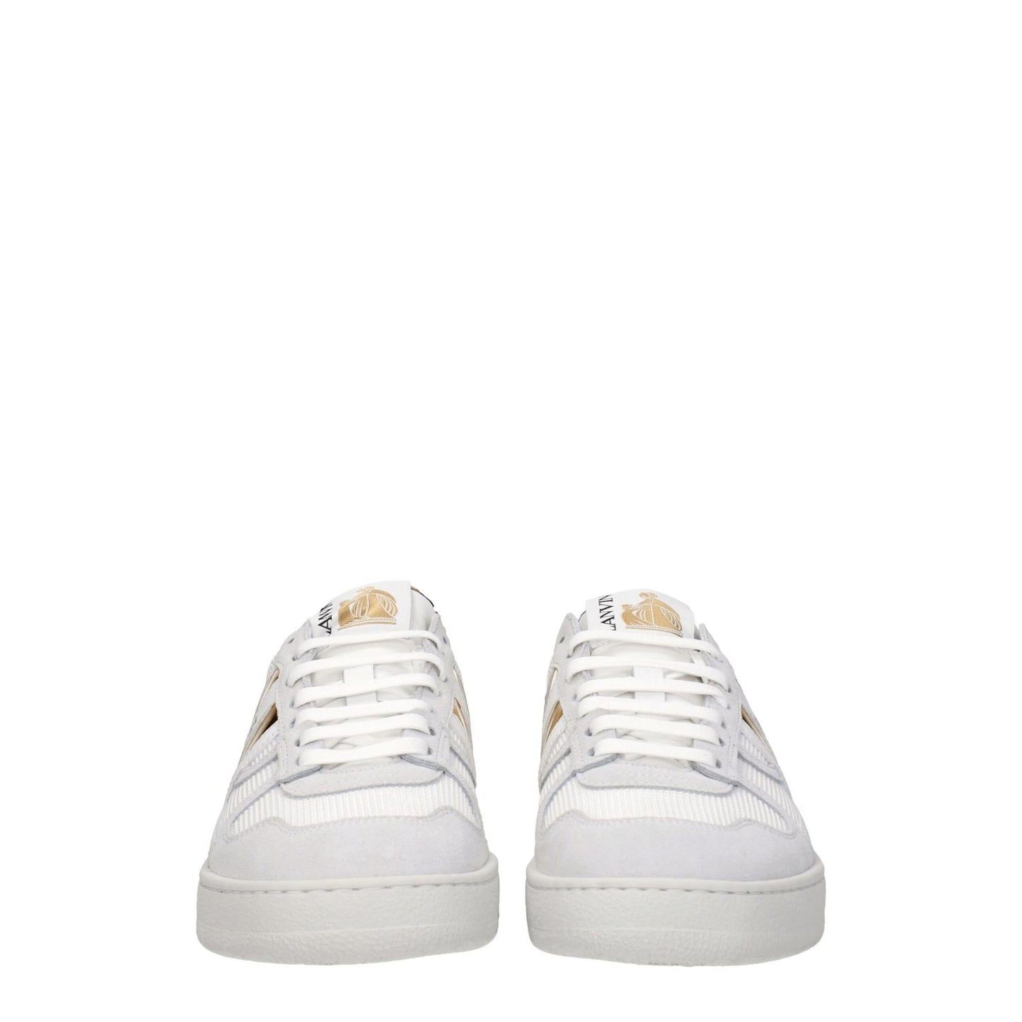 Lanvin White Fabric Low Top Sneakers