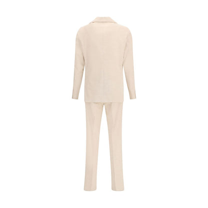 Lardini Beige Cotton Two-Piece Suit