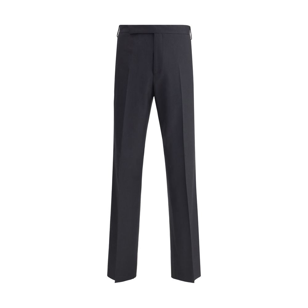 Lardini Black Viscose Casual Pants showcasing refined elegance and modern fit, made in Italy with clean lines for casual and formal wear.