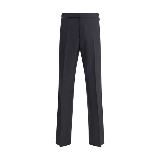 Lardini Black Viscose Casual Pants showcasing refined elegance and modern fit, made in Italy with clean lines for casual and formal wear.