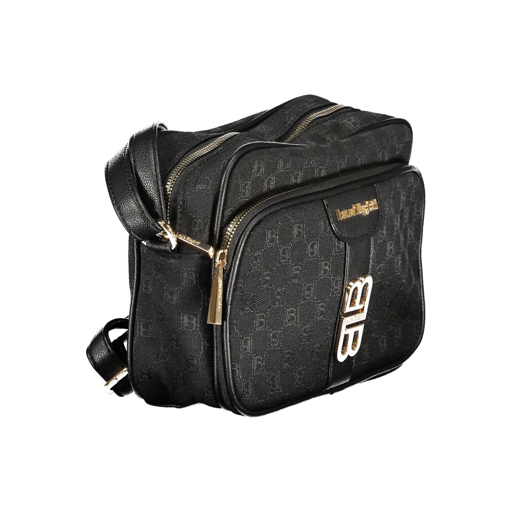 Front view with bag zipped and handles upright.