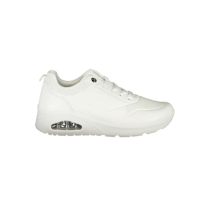 Laura Biagiotti White Polyester Women Sneaker with sleek design and contrasting details.