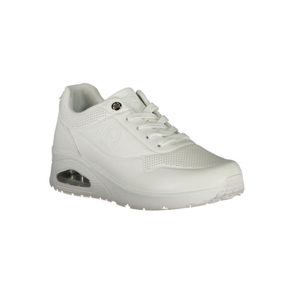 Laura Biagiotti White Polyester Women Sneaker with logo and contrasting details