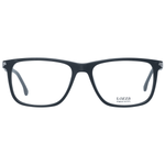 Lozza Black Men Glasses Frame with full-rim rectangle design for men, plastic material, demo lenses, branded case included. Size 54-17-140.