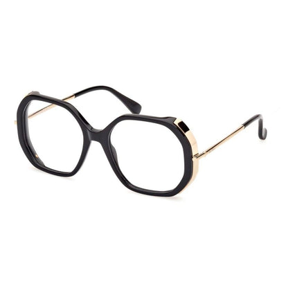 MAX MARA MOD. MM5138 black and gold plastic eyewear for ladies, elegant design