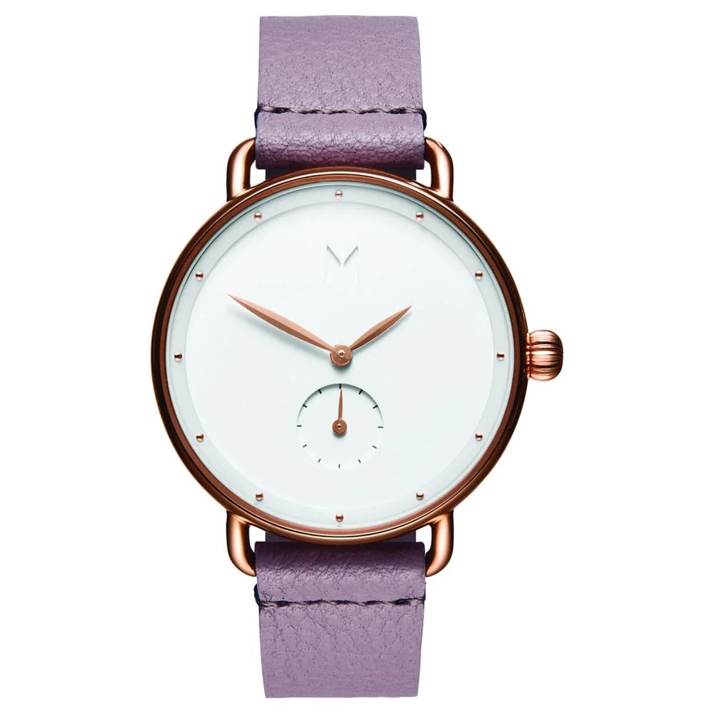 MVMT Purple Leather Dress Watch