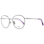 Maje Purple Women Glasses Frame, full-rim metal, round style with demo lenses, includes branded case, size 55-19-140 and lens width 55.