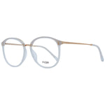 Maje White Women Glasses Frame, full-rim round style in white acetate and stainless steel with branded case included.