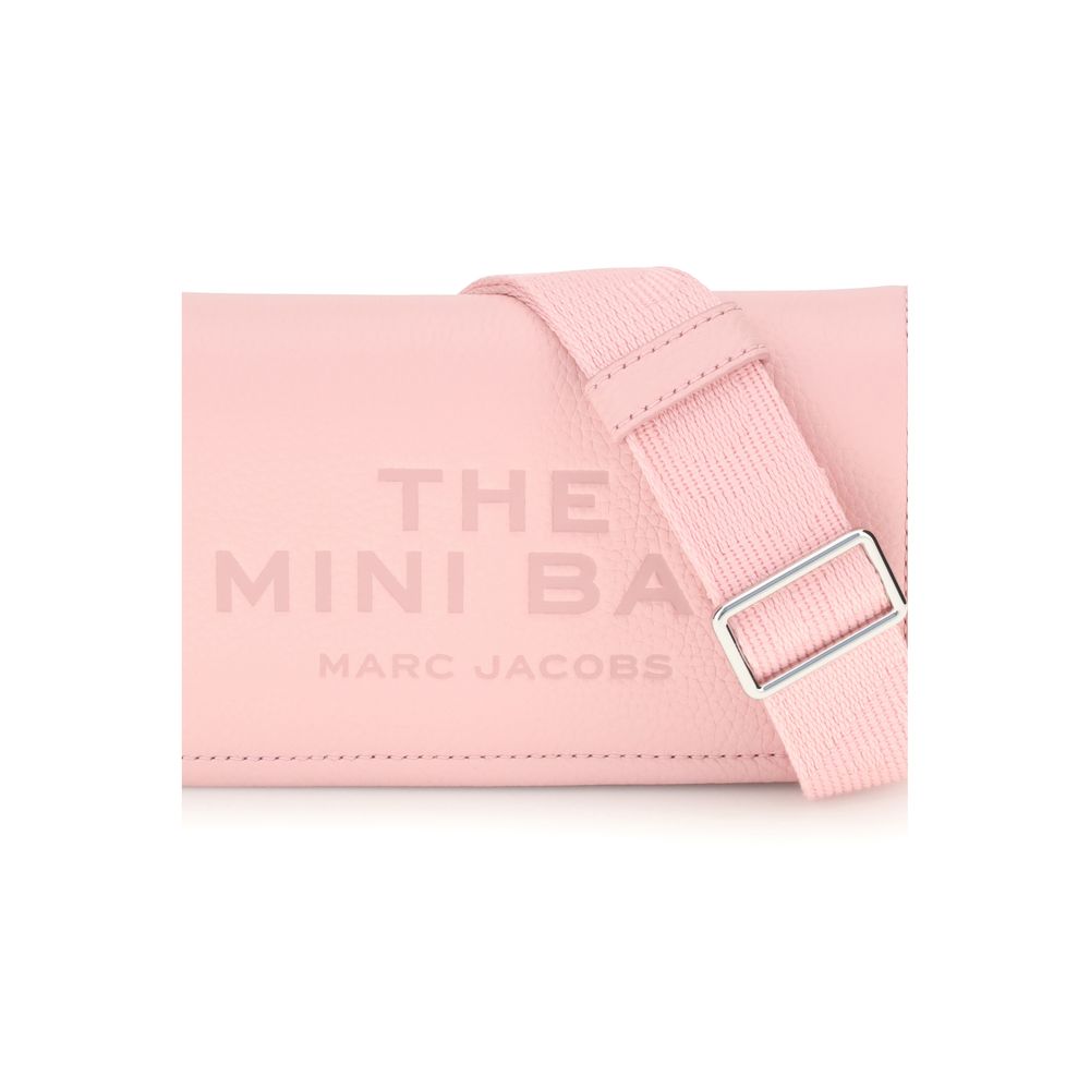 Marc Jacobs Multicolor Calf Leather Bos Taurus Shoulder Bag featuring pink grained leather and adjustable strap, showcasing monogram detail.