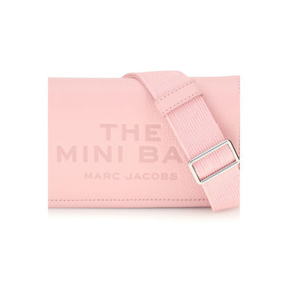 Marc Jacobs Multicolor Calf Leather Bos Taurus Shoulder Bag featuring pink grained leather and adjustable strap, showcasing monogram detail.