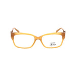 Front view of Marciano by Guess Orange Plastic Frames in amber color, model GM0137A15, unisex with dimensions 52/16/135 mm