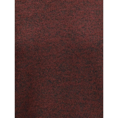 Margiela Bordeaux Fleece Wool Sweatshirt with vintage gradient coloring and brushed finish, classic crew neck design, ribbed edges.