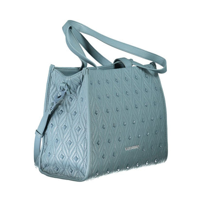 Mario Valentino Blue Polyester Handbag with adjustable strap, internal pocket, phone spaces, contrasting details and zip closure.