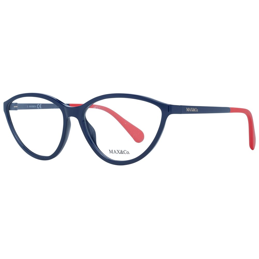 Max & Co Blue Women Glasses Frame, cat eye style, full-rim plastic, 55-14-140 size, branded case included