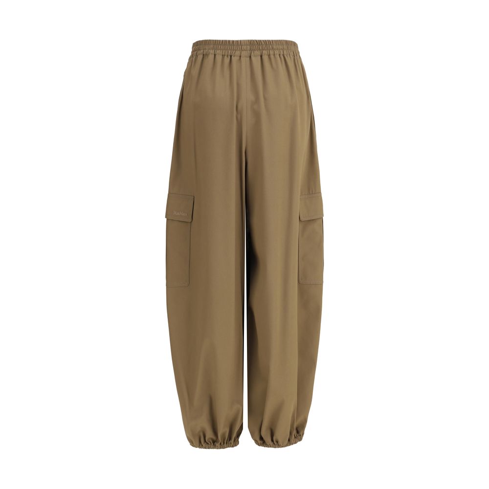 Max Mara Beige Cotton Cargo Pants