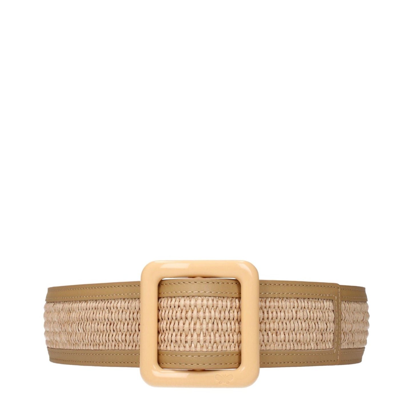 Max Mara Beige Raffia Belt