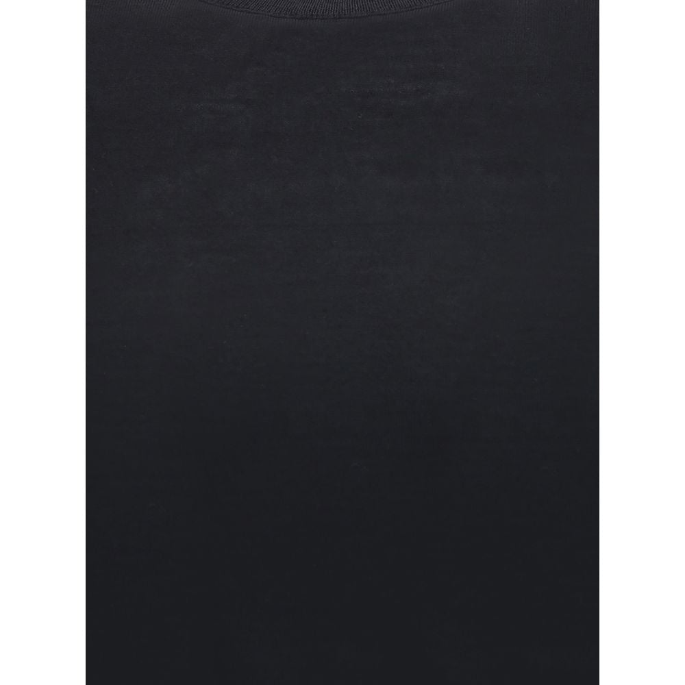 Close-up of Max Mara Black Fleece Wool Top showing texture and ribbed hem detail.