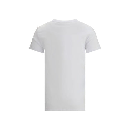 Back view of Max Mara White Cotton T-Shirt showcasing short sleeves and soft fabric for a polished and casual look, perfect for any wardrobe.
