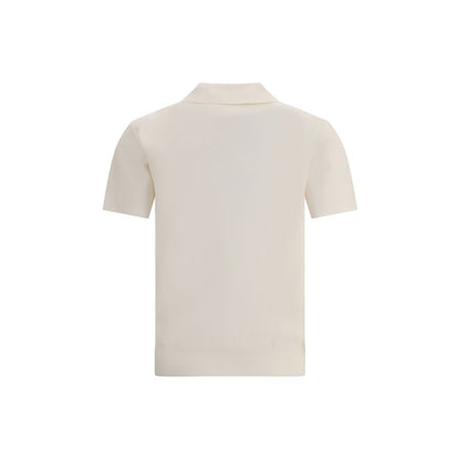 Back view of Max Mara White Viscose Dress Shirt featuring classic collar, ribbed hem, and monochrome pattern, ideal for versatile looks.