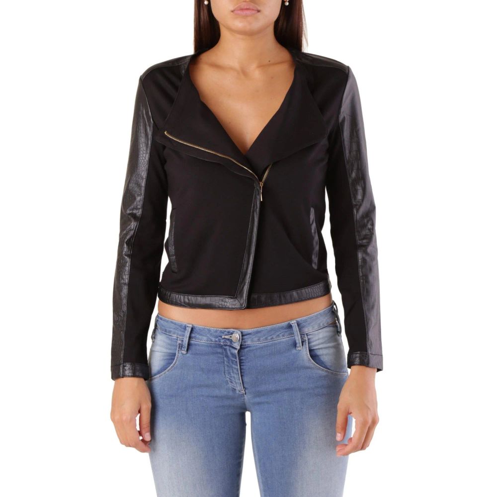 Met Black Viscose Biker Jacket 1728,67400106144,Biker Jackets - Jackets & Coats - Clothing,Black,Clothing,Jackets & Coats - Clothing,Met,New with tags,Women,XS