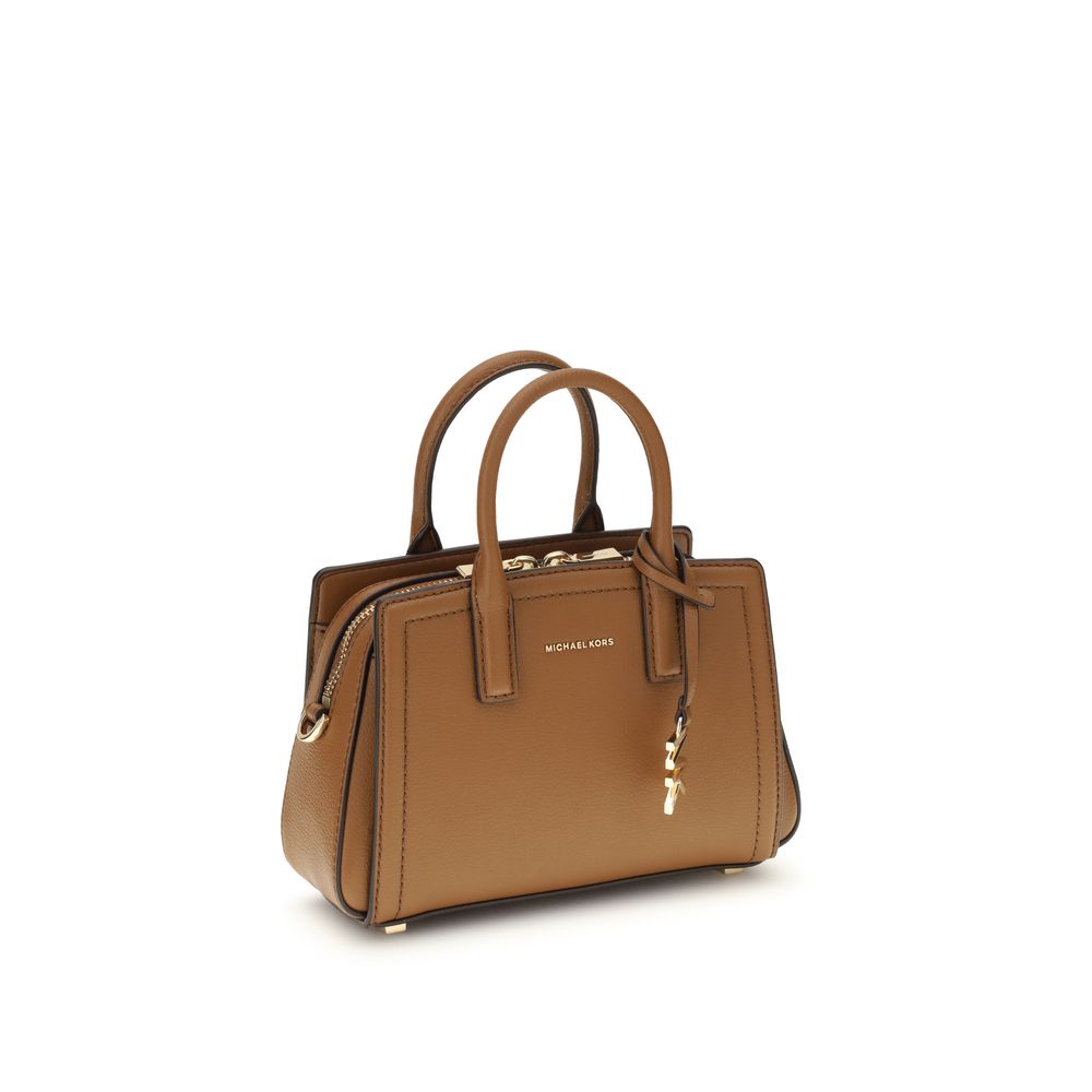 Front view with bag zipped and handles upright.