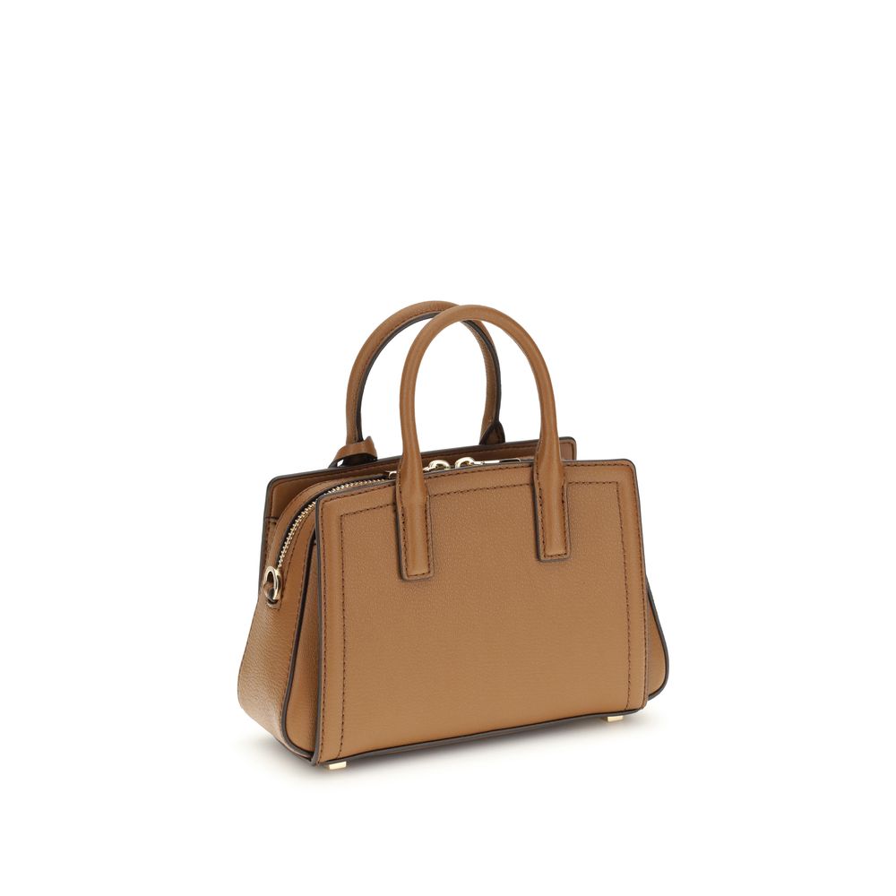 Front view with bag zipped and handles upright.