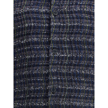 Missoni Giacca wave pattern jacket featuring check wave pattern and lamé-finished viscose blend fabric.