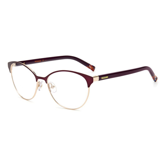 Missoni Purple Metal Frames for women, model MIS-0024-B3V, shown in violet with dimensions 55/16/140mm.