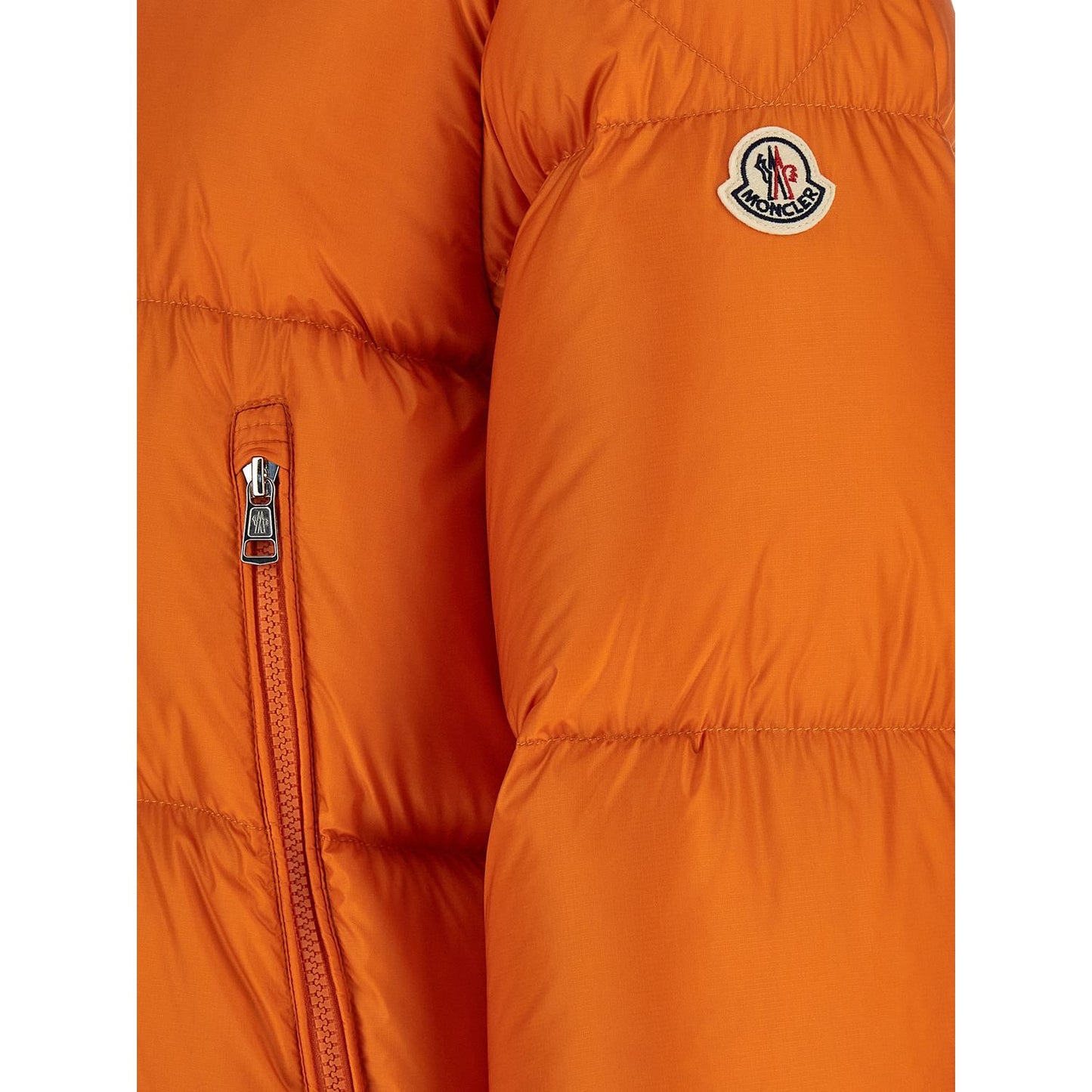 Moncler Orange Polyamide Full-Length Jacket