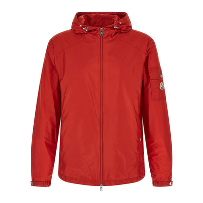 Moncler Red Polyamide Shell Jacket