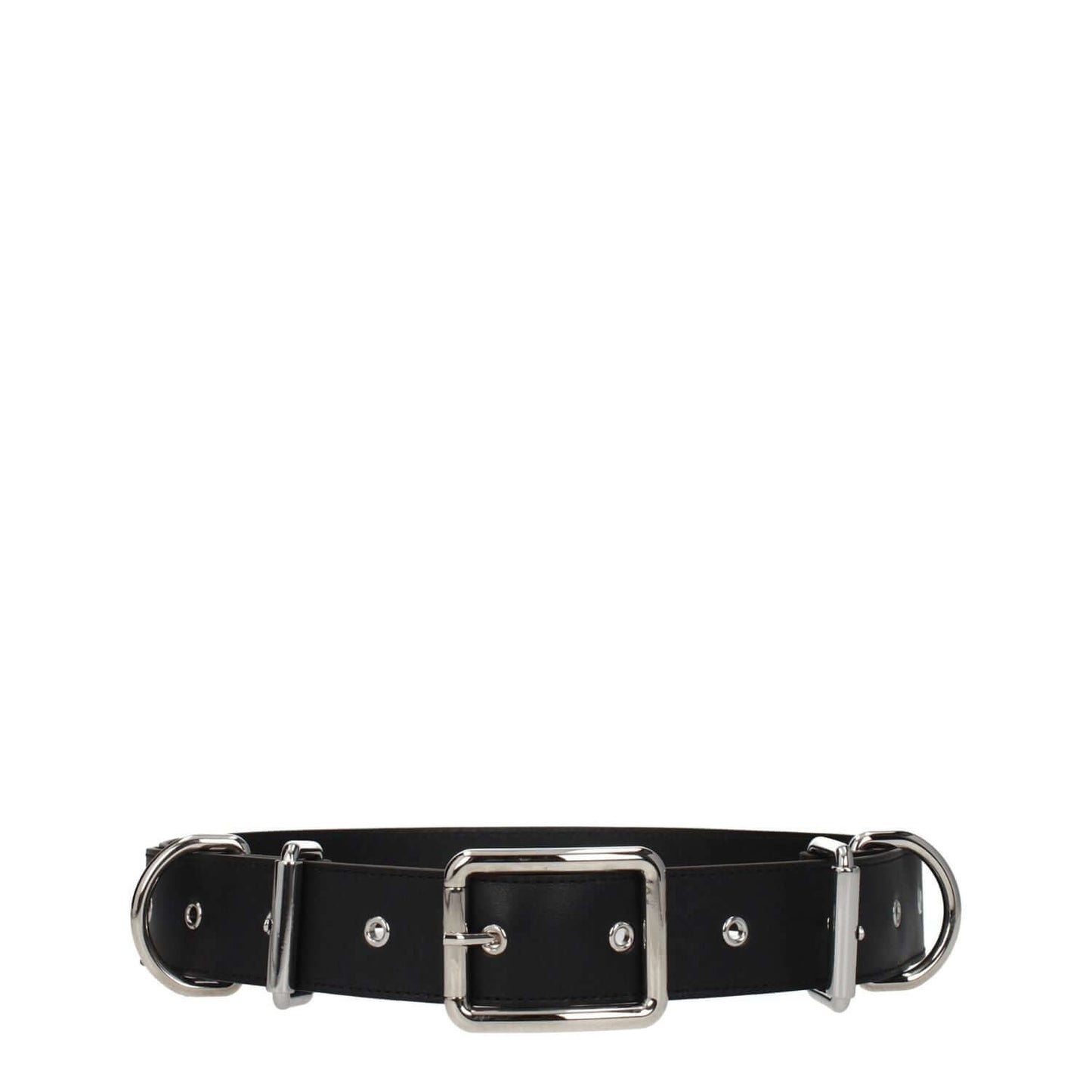 Moschino Black Leather Belt