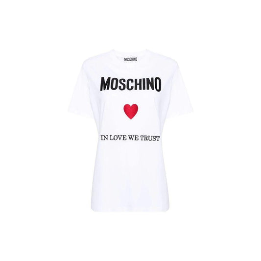 Moschino Couture White Cotton T-Shirt