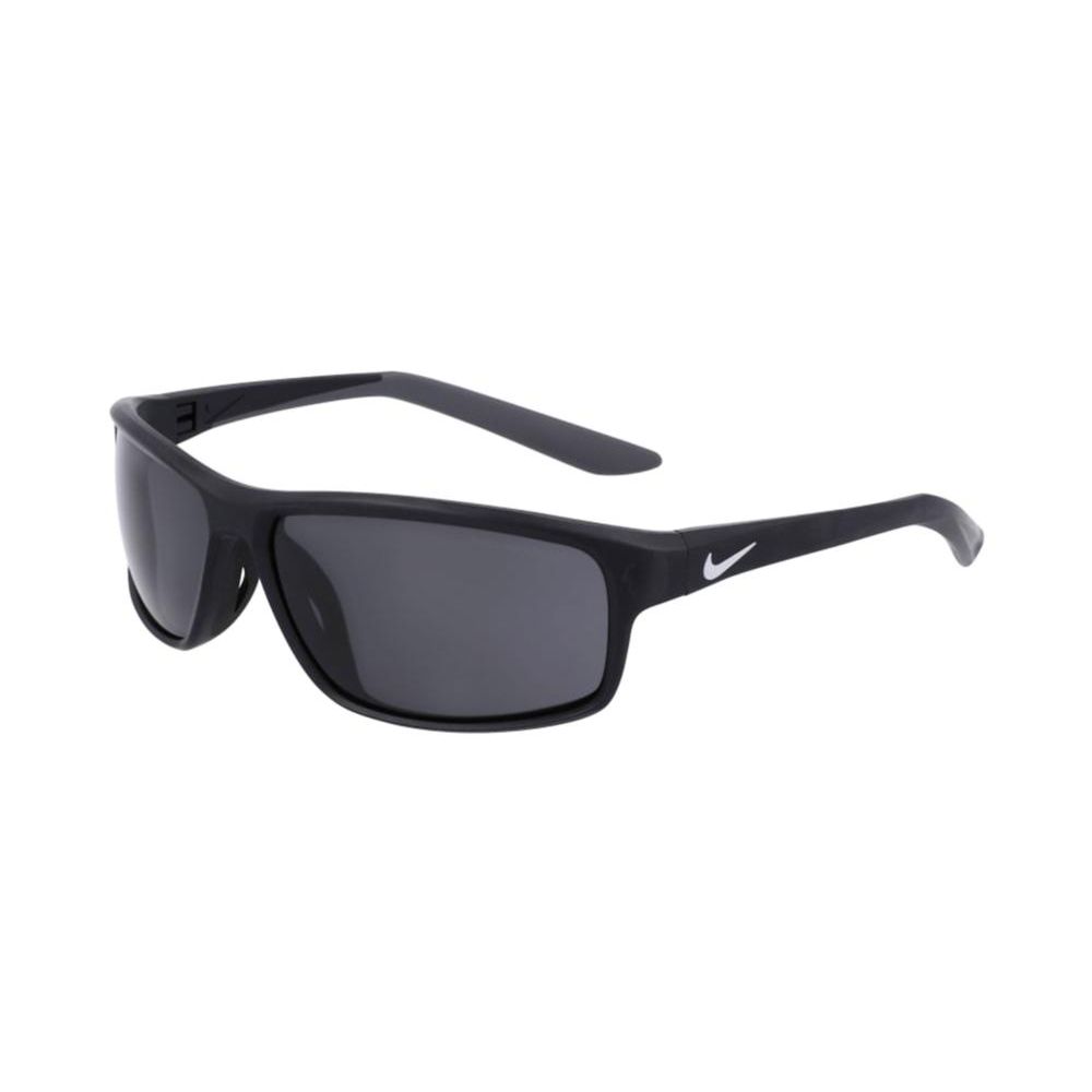 NIKE MOD. NIKE RABID 22 DV2371 unisex plastic sunglasses in black frame with sleek design and iconic swoosh logo on the temple.