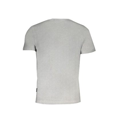 Napapijri Gray Organic Cotton Men's T-Shirt