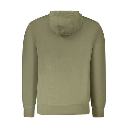 North Sails Green Cotton Men's Hooded Sweater with back view showing hood and cuffs.