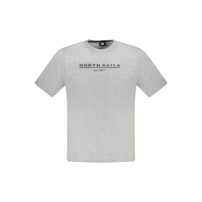 North Sails Grigio Cotton Men T-Shirt