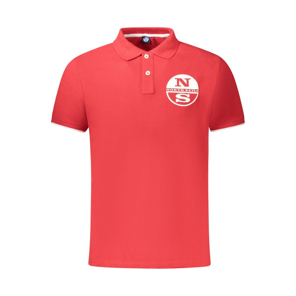 North Sails Red Cotton Men Polo