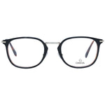 Omega Black Men Glasses Frame with full-rim rectangle style, acetate and metal construction, demo lenses, black color, size 53-21-145.