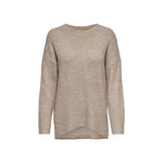 Only Beige Marabou Sweater, women’s long-sleeve sweater, soft acrylic-polyester blend, modern cut, versatile for any occasion.