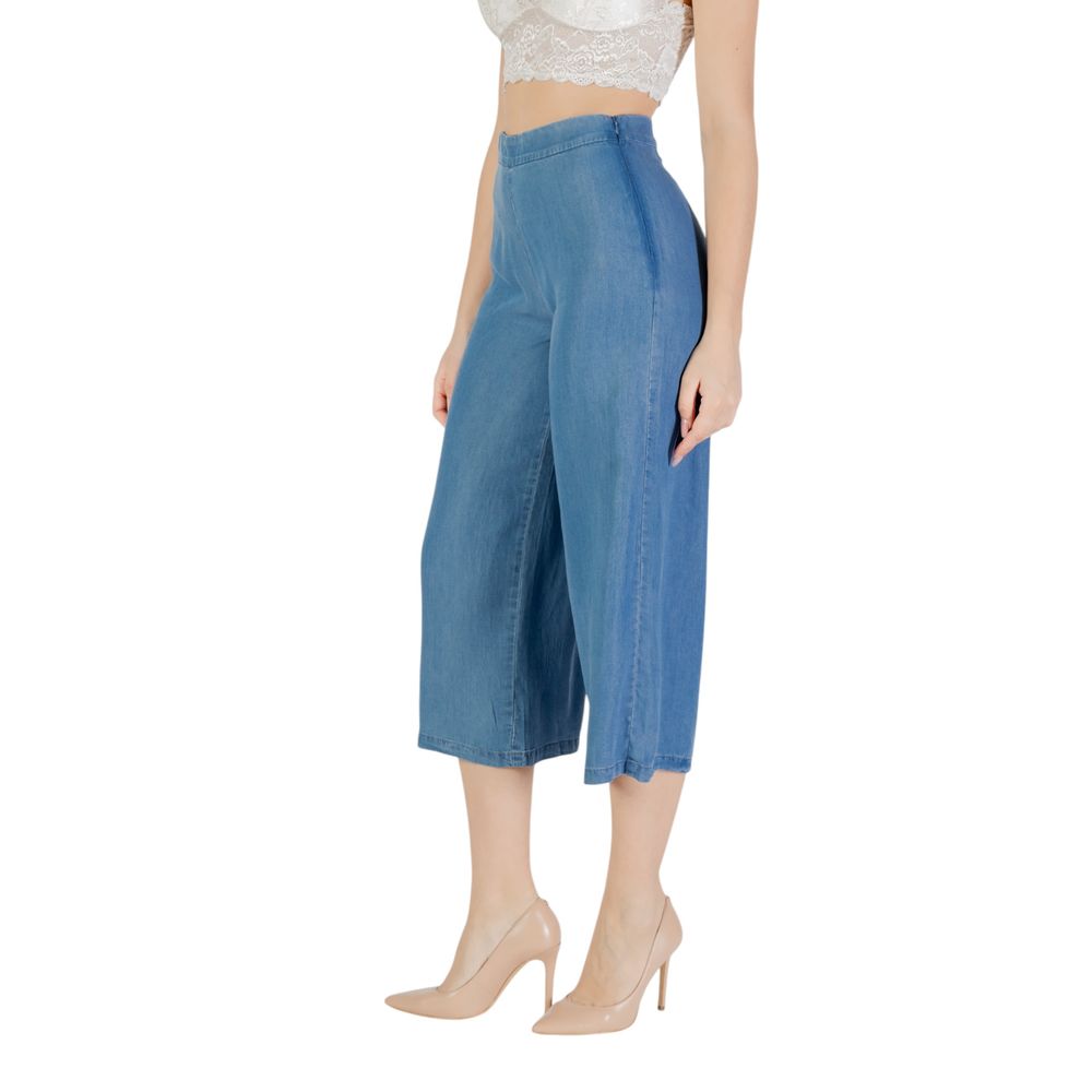 Only Blue Lyocell Cropped Pants