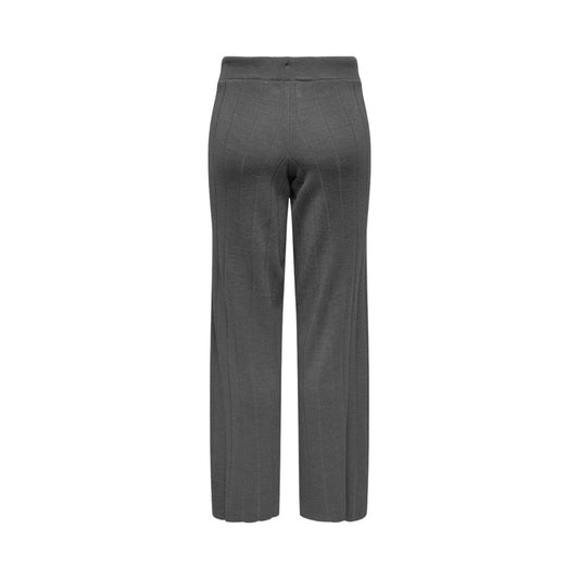 Back view of Only Gray Marabou Pant from women's Fall/Winter collection in 100% acrylic.