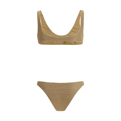Oséree Gold Polyamide Bikini 1728,72470364320,Bikinis - Swimwear - Clothing,Clothing,Gold,M,New with tags,Oséree,S,Swimwear - Clothing,Women