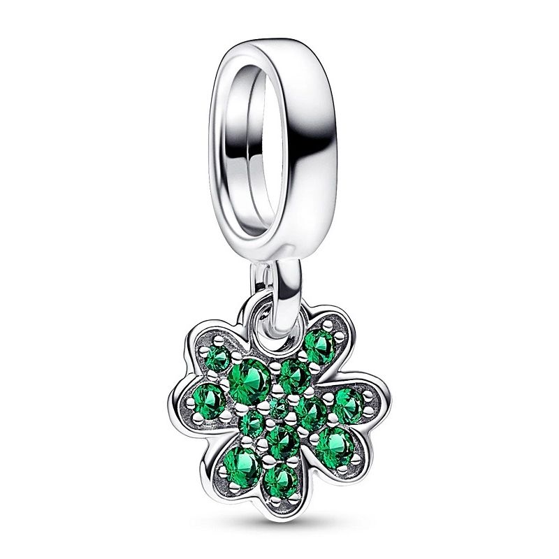 PANDORA JEWELRY Mod. 792751C01 green crystal clover charm