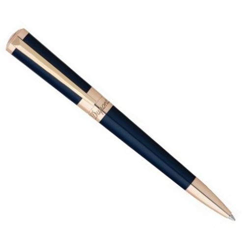 Luxury ballpoint pen PENNE S-T- DUPONT MOD. 465009 with elegant gold and black design.
